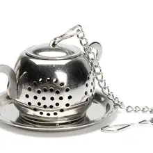 Рассыпной чайник в форме чайного листа для заваривания специй из нержавеющей стали для заваривания напитков травяной фильтр Чайная посуда инструменты