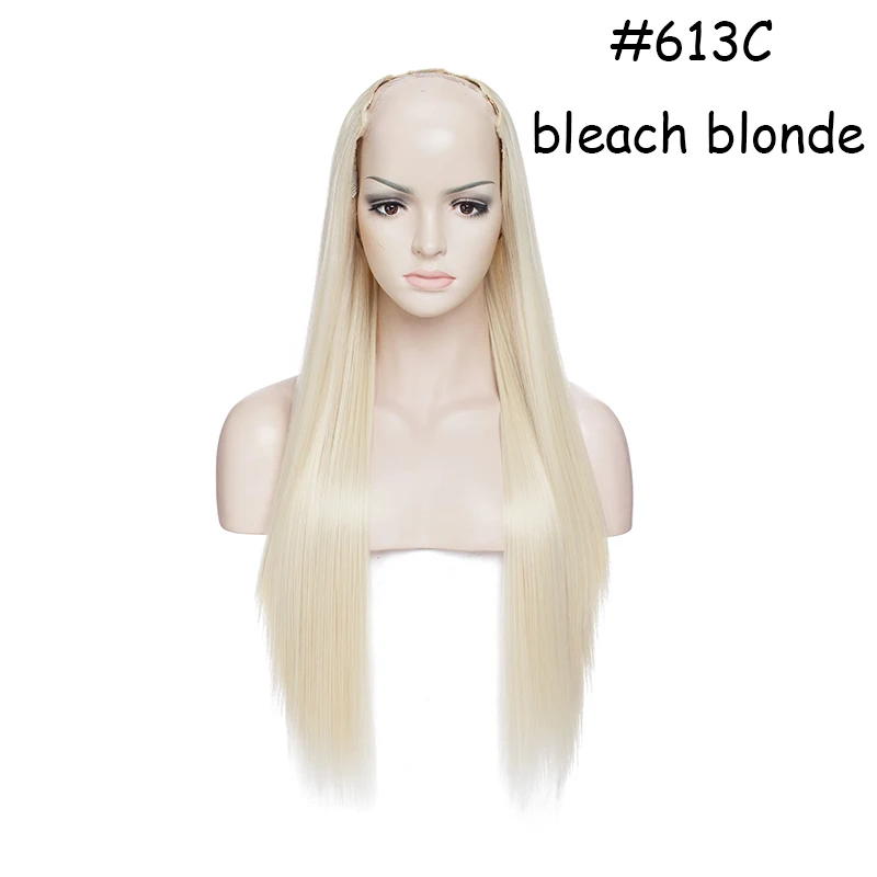 S-noilite прямые u-части клип в один кусок синтетические волосы для женщин волосы длинные натуральные волосы черный коричневый - Цвет: 613C