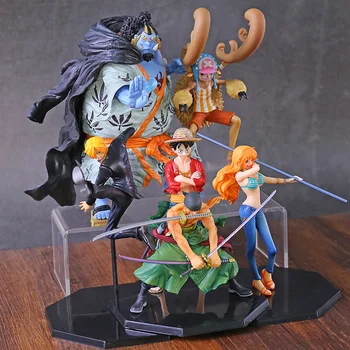 

One Piece 20th Anniversary Luffy Zoro Nami Sanji Chopper Usopp Battle Ver. PVC Figure Collectible Model Toy