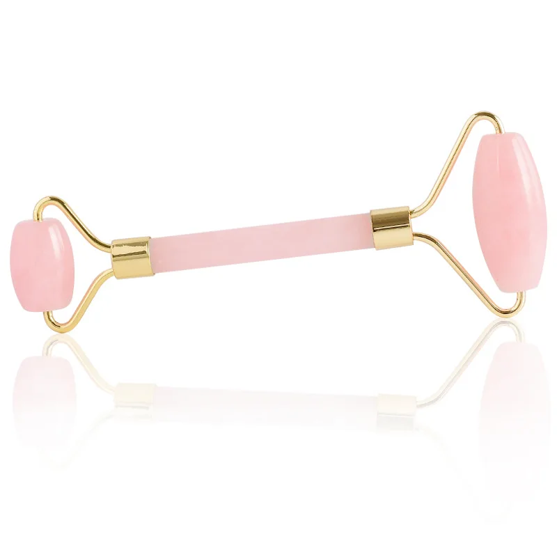 New Slimming Face Massager Lifting Tool Rose Quartz Roller Natural Jade Facial Massage Roller Stone Skin 3