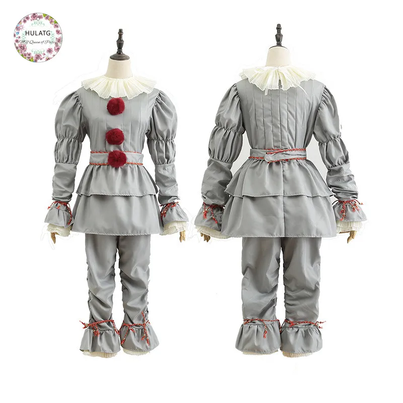 Женский и мужской карнавальный костюм Pennywise на Хэллоуин клоуна для взрослых