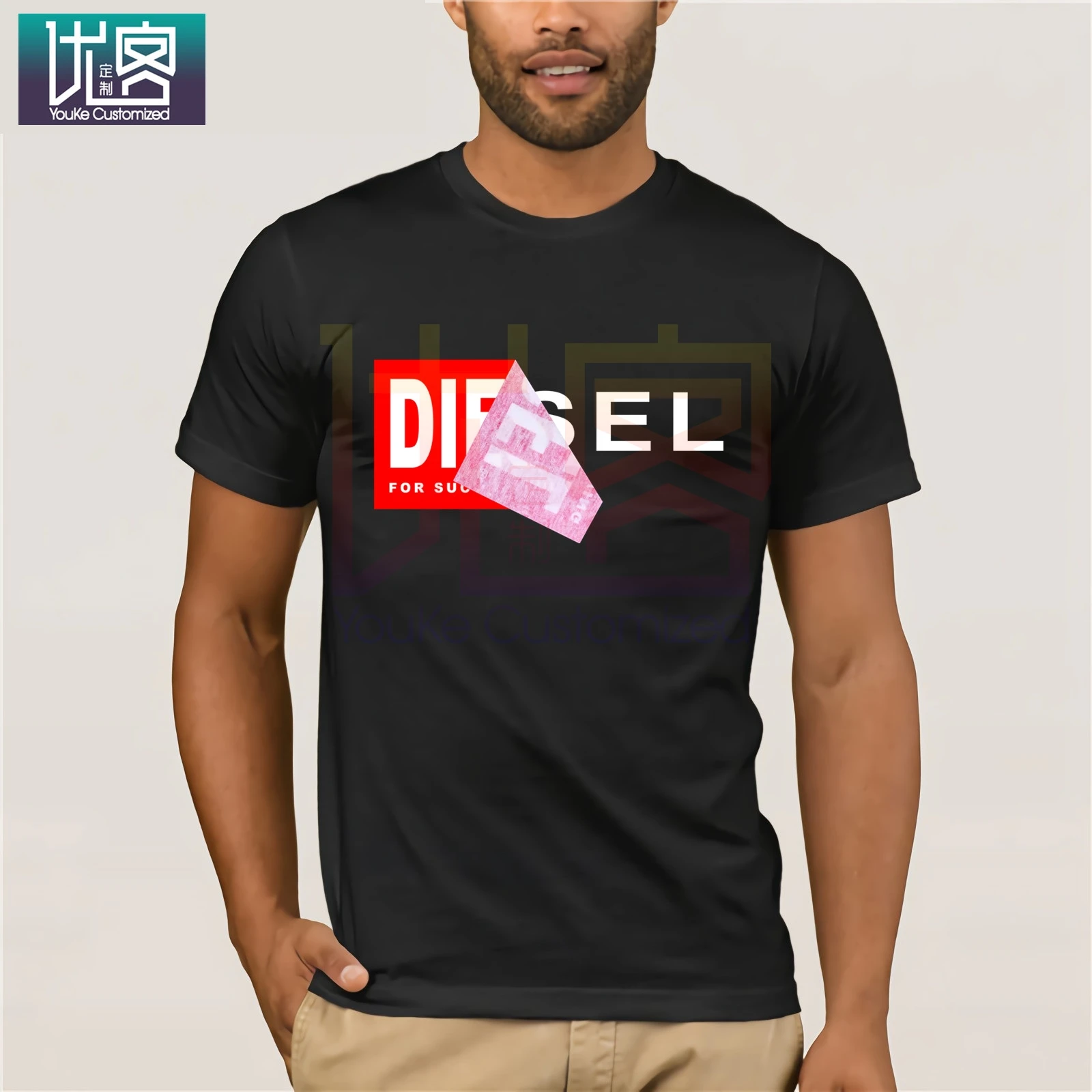 

Diesel T-Diego QA T-Shirt Classic Style T-shirt winner tee Men Brand Clothing Clothes Popular T-Shirt Crewneck 100% Cotton Tees