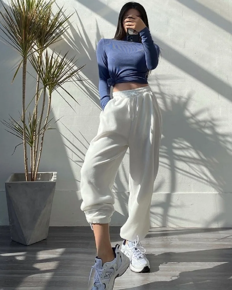 HOUZHOU Women Sweatpants Korean Fashion 