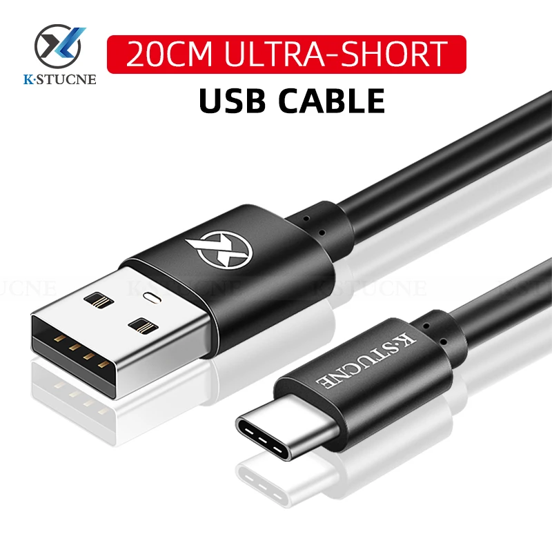 Usb type-C кабель 20 см короткий кабель передачи данных для быстрой зарядки для samsung S9 S8 Plus USB-C провод для huawei Xiao mi 8 mi 9 зарядный кабель