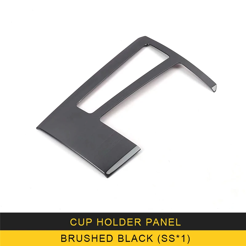 brushed blackX1 GELINSI для Audi A6 C8, автомобильный Стайлинг, шестерня, держатель для напитков, панель, накладка, рамка, наклейка, хромированные аксессуары для интерьера - Название цвета: brushed blackX1