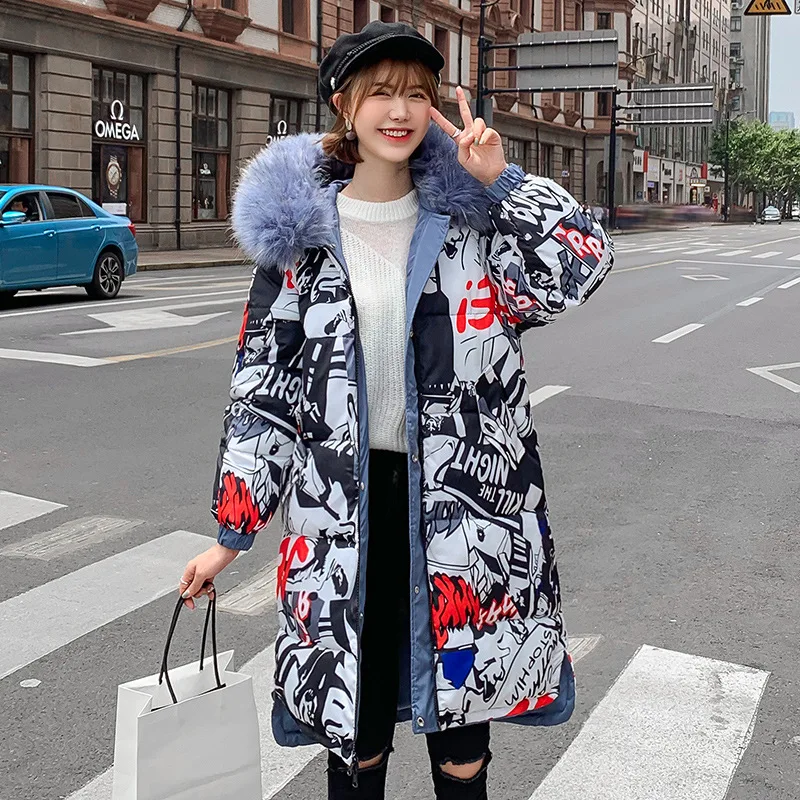 #*Cheap 2019 New Women Double Two Sides Winter Jacket Fashion Fur Collar Hooded Thicken Female Long Warm Parka Outwear Plus Size Coat