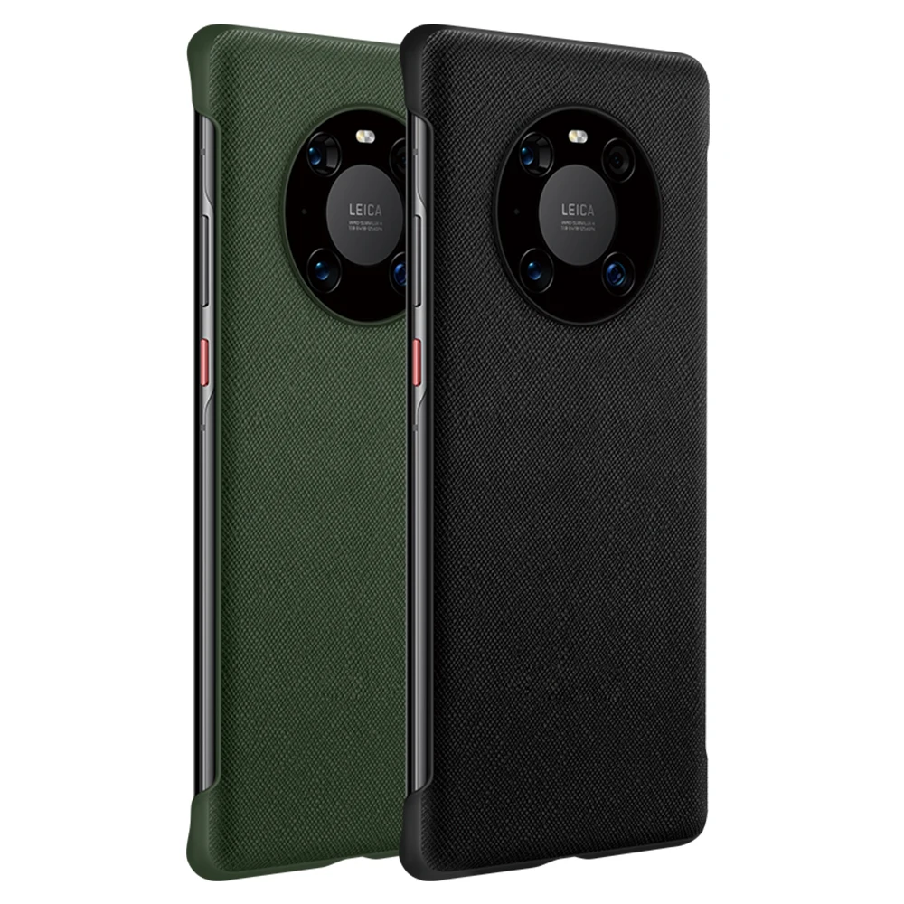 Original Case for Huawei Mate 40 Pro Plus Case Cross texture PU Leather Back Cover Hard Case Protective Capa for Mate 50 Pro