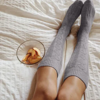 

Christmas Ladies Stocking Women Thigh High OVER the KNEE Socks Long Cotton Stockings Warm Meia de senhora Drop Shopping Wd4