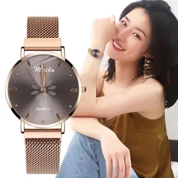 

2020 Super Slim Rose Gold Mesh Stainless Steel Watches Women Top Brand Luxury Casual Clock Ladies Wrist Watch Relogio Feminino