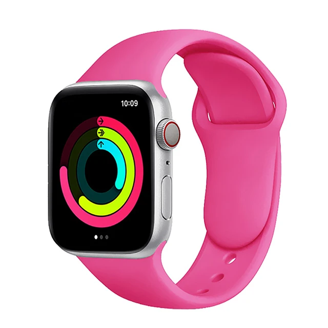 Silicone Strap for Apple Watch Band Series 7 654 321,44/40mm 42/38mm 45/41mm Smartwatch Bracelet Watchband for Apple Watch SE 33