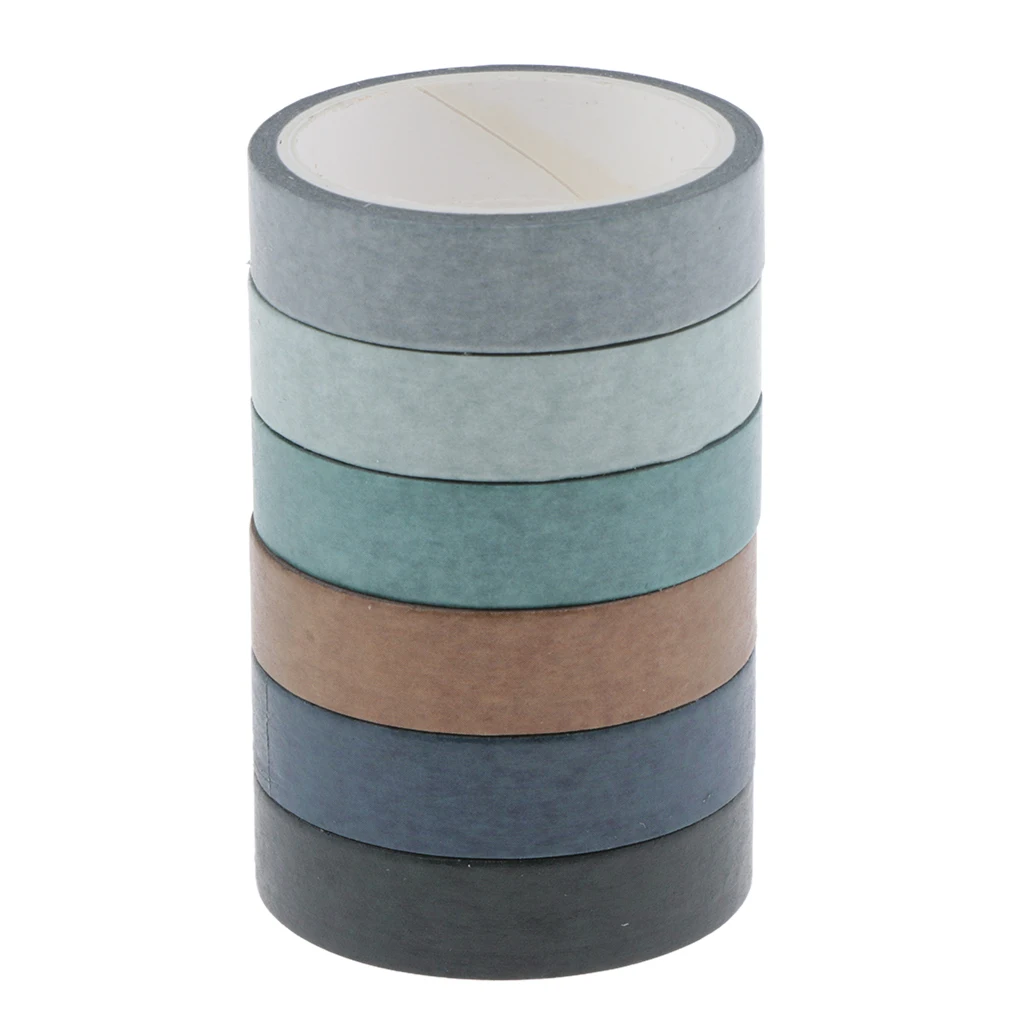 6 Rolls Grid Printed Washi Tape Set, 10mm Wide Decorative Masking Tape, Festival Gift Wrapping Party Supplies