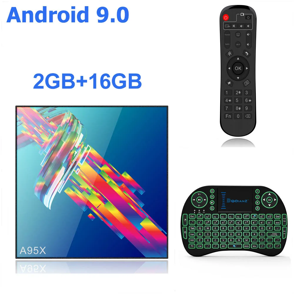 A95X R3 Android 9,0 Smart tv BOX Google Assistant 4K Dual Wifi BT медиаплеер Play Store бесплатное приложение быстрый набор верхней коробки - Цвет: 2G 16G keyboard