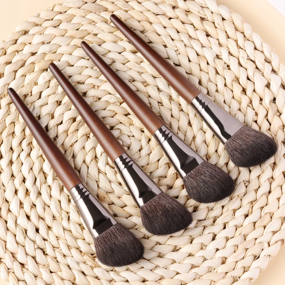 1Pcs Round Angled Top Makeup Brush Power Foundation Blush Concealer Contour  Blending Highlight Cheek Brush Beauty Tool