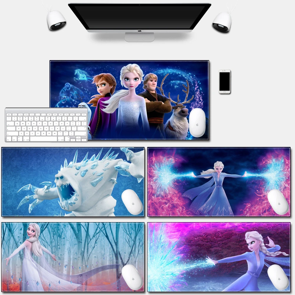 Computer Mousepad Play Mat with Locking Edge High Quality Durable Frozen Elsa Anna Desk Pads | Компьютеры и офис