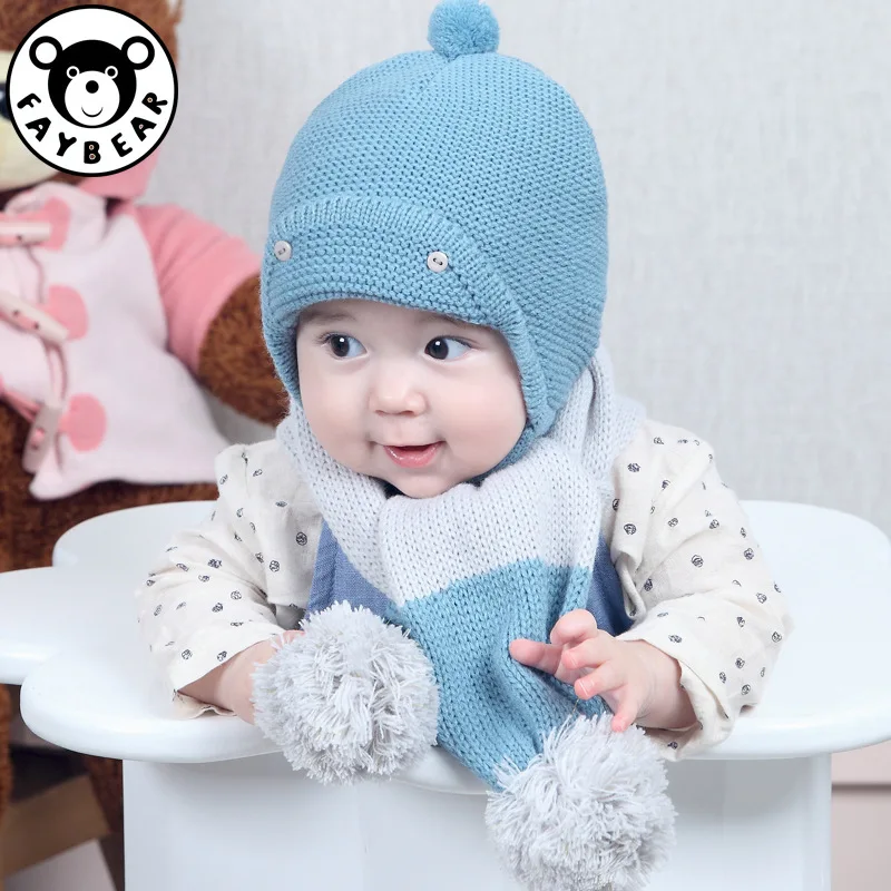 infant hat and scarf