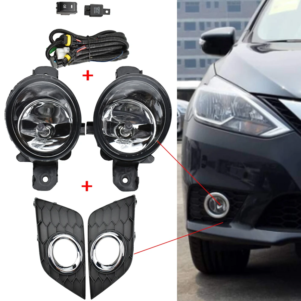 Для N issan Sentra Sylphy 2016 2017 2018 противотумансветильник РА рамка Крышка передняя фара