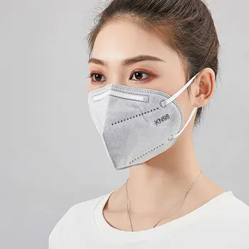 

Grey FFP2 KN95 Masks 5 Layers Filter Dust Mouth PM2.5 Face Mask Flu Personal Protective Health Care Earloop Mask In Stock