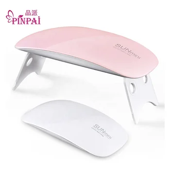 

PinPai 6W Mini Nail Lamp UV LED Gel Polish Pink White Nail Dryer Machine Protable USB Cable Home Nails Dry Tool for Gel Varnish