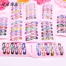 Детские аксессуары для волос, яркие цвета, с принтом, простой детский маленький BB зажим, лак для выпечки, принцесса, заколки для девочек, маленькие Мини H