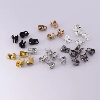 

200pcs 1.5 2.4 3.2mm Necklace Bracelet Connectors Clasps Beads Fit Ball Chain Clasp Connectors For DIY Jewelry Making Supplies