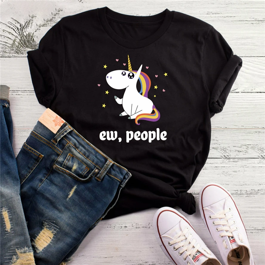 Ew люди Единорог футболка смешной рубашка любовь единороги единорог отточенные