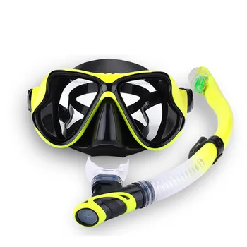 

Professional Scuba Diving Mask Snorkel Anti-Fog Goggles Glasses Set Silicone Swimming Fishing Pool Equipment 7 Color Adult