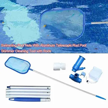 

Garden Swimming Pool Cleaning Maintenance Tool Kit Durable Suction Head Cleaning Net Vacuum Cleaner Skimmer Filter Accessories