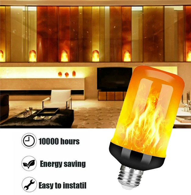 omfatte ugentlig virkelighed E27 B22 Flame Effect LED Bulb 85-265V AC Flickering Fire LED Wall Light Lamp  for