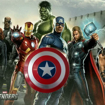 

Avengers Endgame Captain America Shield Steve Rogers Cosplay Prop superhero Shield props Halloween Party 44CM PU Weapon