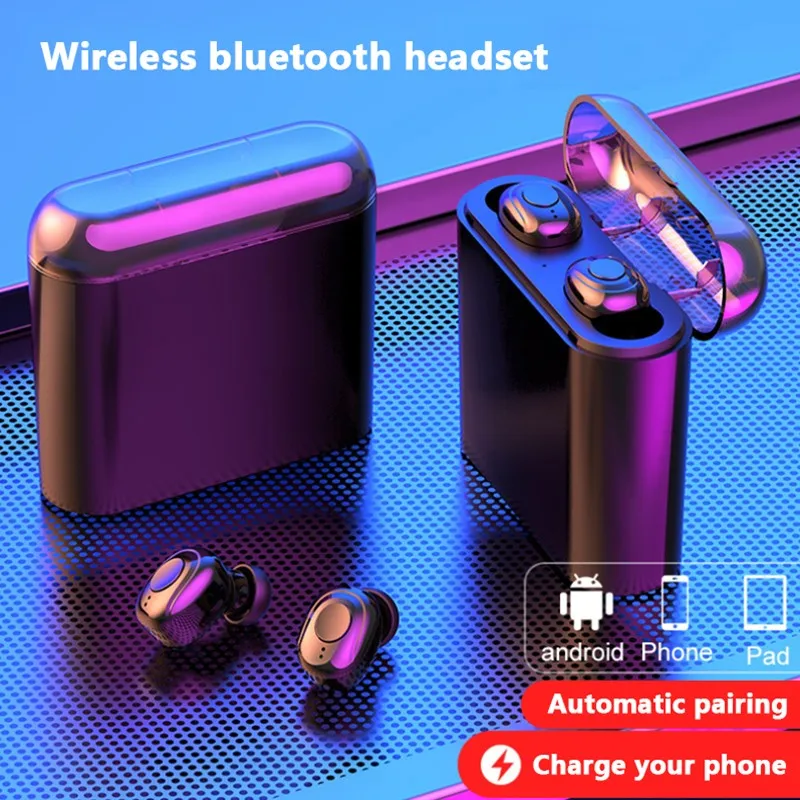 Мини TWS Bluetooth 5,0 наушники стерео беспроводные наушники HIFI Звук спортивные наушники с микрофоном для телефона беспроводные наушники