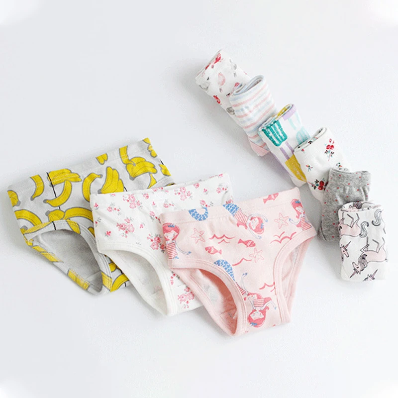 SheeCute 3 Pcs/Lot Girl's Toddler & Kids Underwear 100% Cotton Soft Panties Baby Briefs