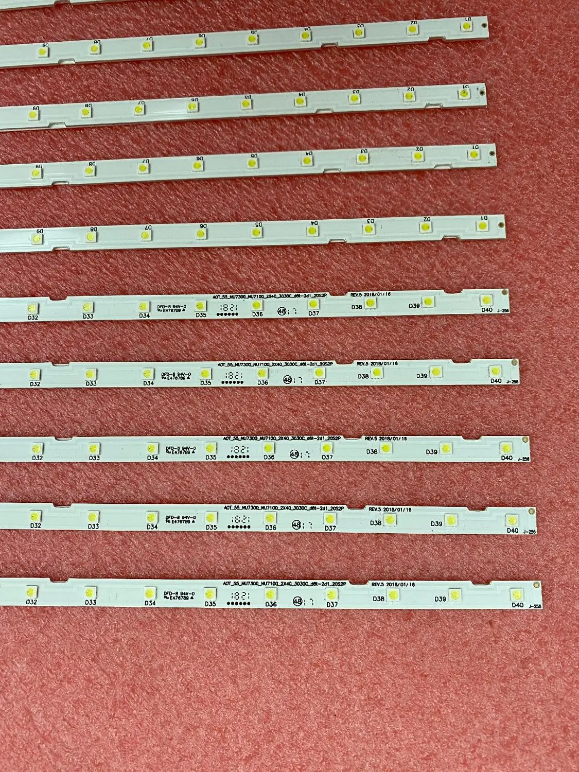 LED Backlight strip for Samsung 55NU7100 UE55NU7300 UE55NU7100 UN55NU7100 AOT_55_NU7300_NU7100 BN96-45913A BN61-15485A 4