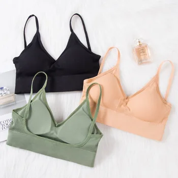 

Women Tank Crop Top Seamless Underwear Female Crop Tops Sexy Lingerie Intimates With Removable Padded Camisole Femme