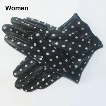 

New Arrival Luxury Womens Genuine Leather Gloves Sheepskin Gloves Fashion Black Breathable Driving Gloves For female Mittens