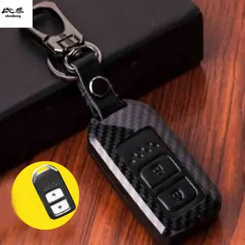 

1lot ABS carbon fiber grain car key bag key case cover for Honda XRV CR-V URV HRV H-RV FIT JAZZ Accord CIVIC CITY Odyssey