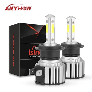 

Car Headlight 2400W 360000LM 4-Sides LED Headlight Kit Hi/Lo Power Bulb 6000K H11/H7 Silver/ Black Shell F4 Car Light Lamps