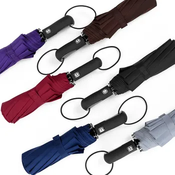 

Fully-Automatic Umbrella Wind Resistant Rain Women For Men 3 Folding Parasol Compact Large Travel Business10K Umbrella