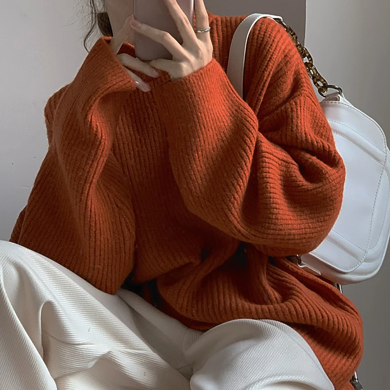 

Christmas Thick Knit Warm Women Edition Loosely Contracted Firm Offers Pricing With Gentle Sweater Sets Round Neck Long Sleeve