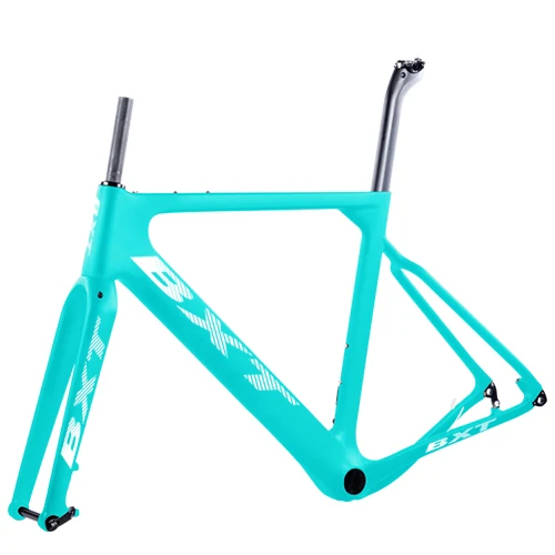 Новинка BXT карбоновая гравия рама для велосипеда aero Road или MTB рама 142x12 мм дисковый тормоз Велокросс карбоновая рама для велосипеда - Цвет: BXT green