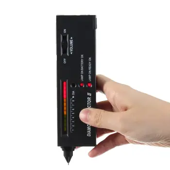 

JETEVEN Diamond Moissanite Tester Selector LED Indicator Jewelry Gemstone Detector Tool Detector Handheld Jewelers Loupe PU Bag