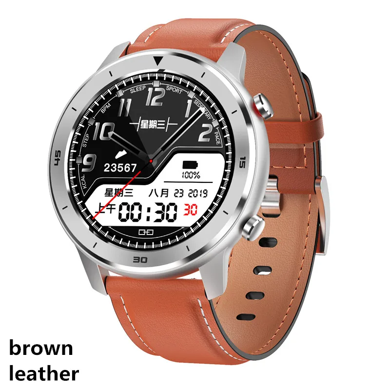 brown brown AMYNIKEER Смарт-часы DT78 умный Браслет IP68 Водонепроницаемый Полный Экран Сенсорный спортивные часы монитор сердечного ритма фитнес-трекер - Цвет: brown brown