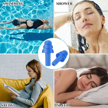 

Soft Silicone Ear Plugs Sound Insulation Ear Protection Earplugs Noise Snoring Sleeping Plugs For Travel Noise Reduction