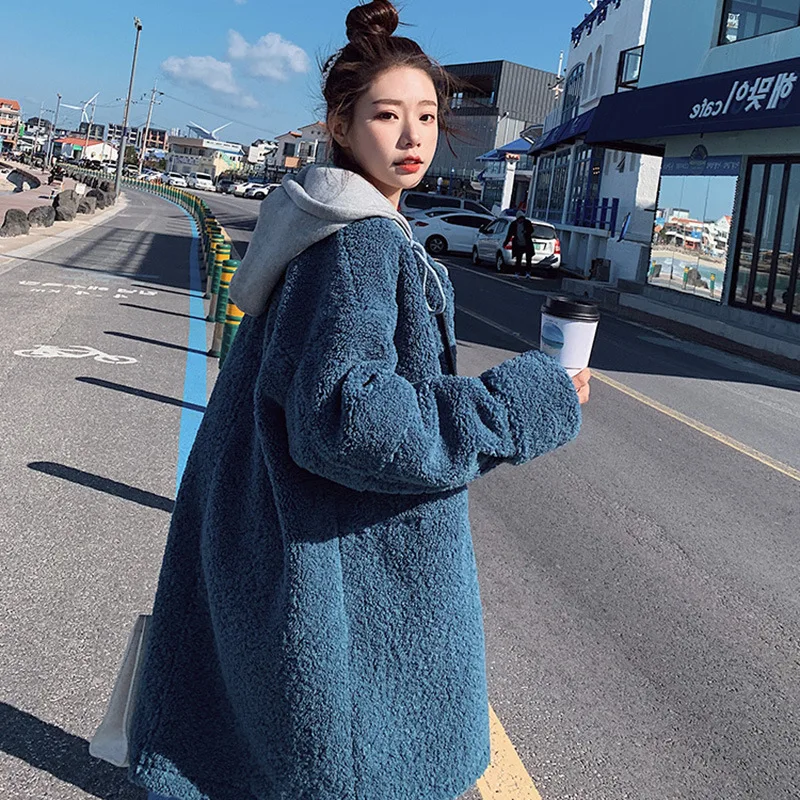 

Lambs Wool Coat Student Spring And Autumn Western Style Outdoor Casual Long Sleeve Versatile 2019 New Style Korean-style Loose-F