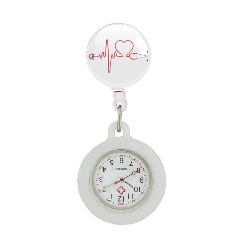 Montre De Poche Clip Ceinture Klox - Cadran Lumineux, Lunette Tournante, Mousqueton - Pour Infirmières, Chefs, Randonnée