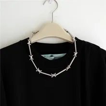 Модная новинка ручной работы Мужская и женская цепочка унисекс шипы ожерелье сверхпрочный навесной замок чокер металлический воротник