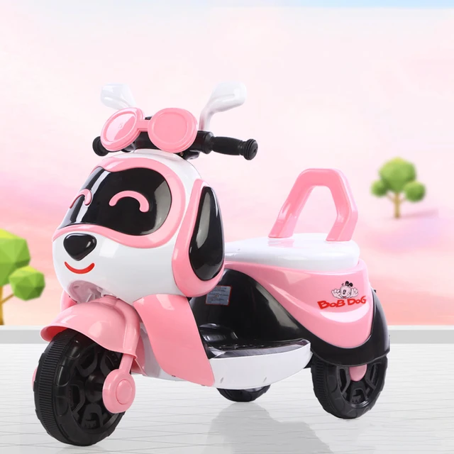 Children's Electric Motorcycle New Children's Riding Toy Can Be Slippery Cartoon Puppy Pedal Tricycle Can Carry People 1