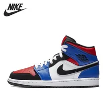 Nike Air Jordan 1 Ретро ботинки с высоким берцем баскетбольные кеды для Для мужчин ОГ модные красный, белый дышащий