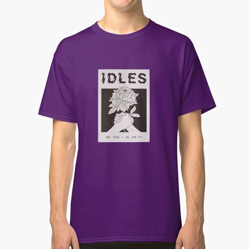 Фиолетовый IDLES-Be The Unity футболка idles be наклейка unity - Цвет: Фиолетовый