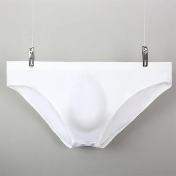

Men's Elastic Seamless Underpants Breathable Briefs Ice Silk Low Rise Underwear Men's U-convex Ultra-thin Ice Silk Quick-drying