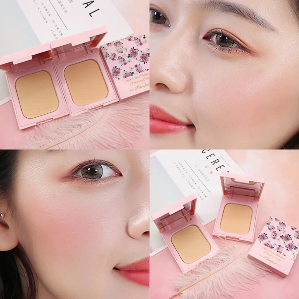 Foundation Makeup Three Color Powder Oil Control Thoroughly Set Makeup Concealer Waterproof Concealer Cosmetics Pressed Powder